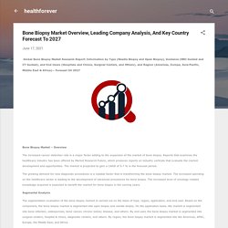 Bone Biopsy Market Overview, Leading Company Analysis, And Key Country Forecast To 2027