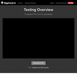 Testing Overview - AngularJS Video Tutorial #free @eggheadio