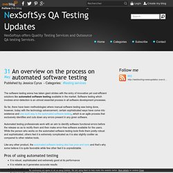 An overview on the process on automated software testing - NexSoftSys QA Testing Updates