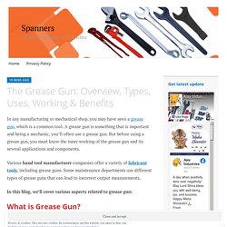 The Grease Gun: Overview, Types, Uses, Working & Benefits – Spanners