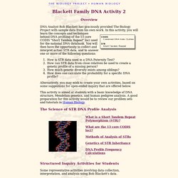 Overview of Blackett Family DNA Activity