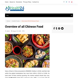 Overview of all Chinese Food