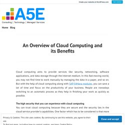 An Overview of Cloud Computing and its Benefits