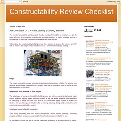 An Overview of Constructability Building Review