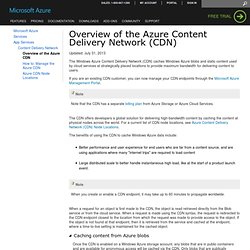 Overview of the Windows Azure CDN