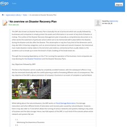 An overview on Disaster Recovery Plan
