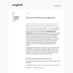 Overview Of Electronic Cigarettes