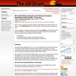 BP's Gulf of Mexico Oil Spill at the Oil Drum Overview - Especially for New Readers - Discussion