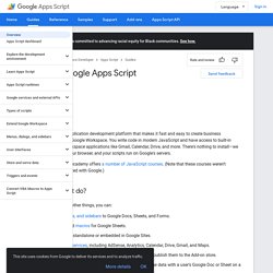 Overview of Google Apps Script  