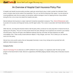 An Overview of Hospital Cash Insurance Policy Plan