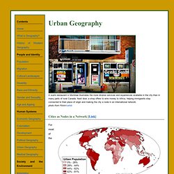Overview of Human Geography: Urban Geography