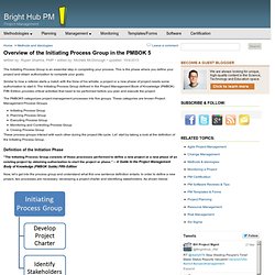 Overview of the Initiating Process Group in PMBOK 5 - Updated October 2013