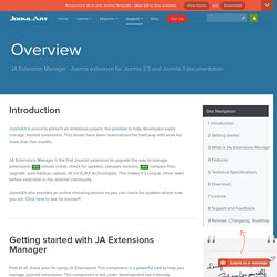 JA Extensions Manager Overview