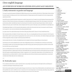 AN OVERVIEW OF WORK ON GENDER AND LANGUAGE VARIATION « i love english language