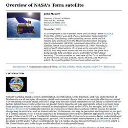 Overview of NASA's Terra satellite