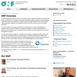 ONF Overview - Open Networking Foundation