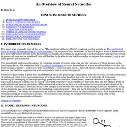 OVERVIEW OF NEURAL NETWORKS