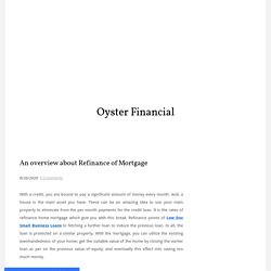 An overview about Refinance of Mortgage