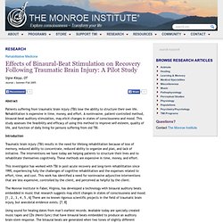 Overview of Research at The Monroe Institute