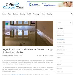 A Quick Overview Of The Future Of Water Damage Restoration Industry -