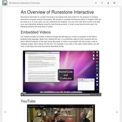 An Overview of Runestone Interactive — Runestone Interactive Overview