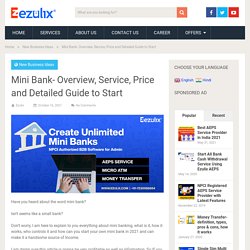Mini Bank- Overview, Service, Price and Detailed Guide to Start