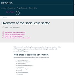Overview of the social care sector