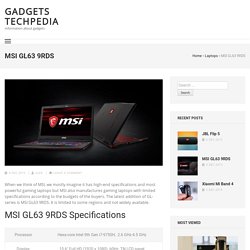 MSI GL63 9RDS Overview, Specifications and Price in Nepal