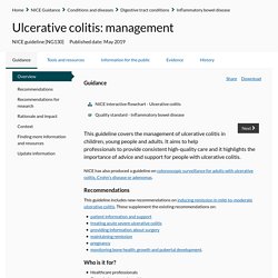 Ulcerative colitis: management