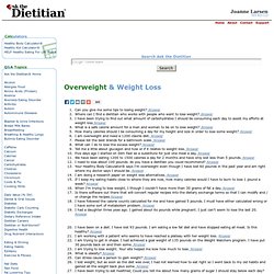 Overweight - Ask the Dietitian