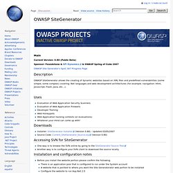 OWASP SiteGenerator