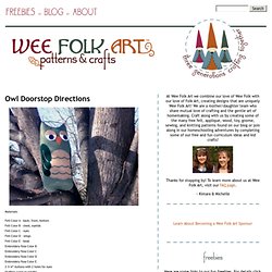 Owl Doorstop Directions