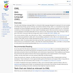 OWL - Semantic Web Standards