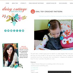 Daisy Cottage Designs: Crochet Owl Toy {Free Pattern}