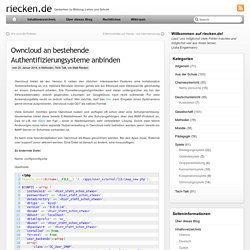 Owncloud an bestehende Authentifizierungsysteme anbinden « Methoden « riecken.de