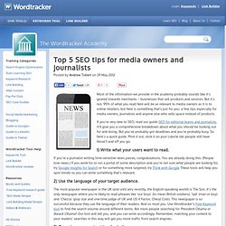 Top 5 SEO tips for media owners and journalists