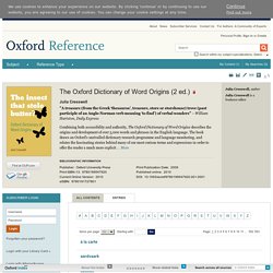 Oxford Dictionary of Word Origins