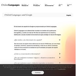 Oxford Languages and Google - Spanish