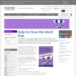 Oxford University Press - Word Gap - Oxford Language Report