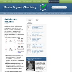 Oxidation And Reduction — Master Organic Chemistry