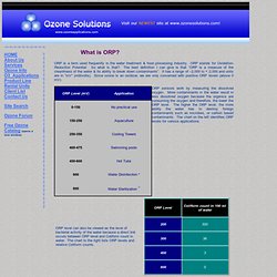 ORP level ozone, ORP levels, ozone, oxidation reduction potential