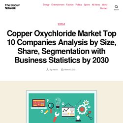 Copper Oxychloride Market Top 10 Companies Analysis by Size, Share, Segmentation with Business Statistics by 2030 – The Bisouv Network