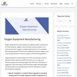 Oxygen Equipment Manufacturing