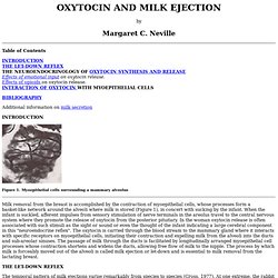 OXYTOCIN AND MILK EJECTION