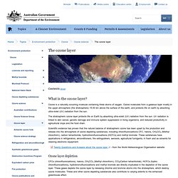 Ozone and the ozone layer Australia