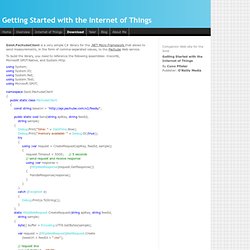 PachubeClient - Getting Started with the Internet of Things
