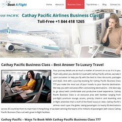 Cathay Pacific Business Class