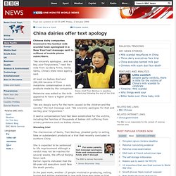 China dairies offer text apology