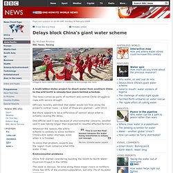 Delays block China's giant water scheme