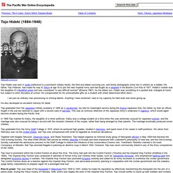 The Pacific War Online Encyclopedia: Tojo Hideki